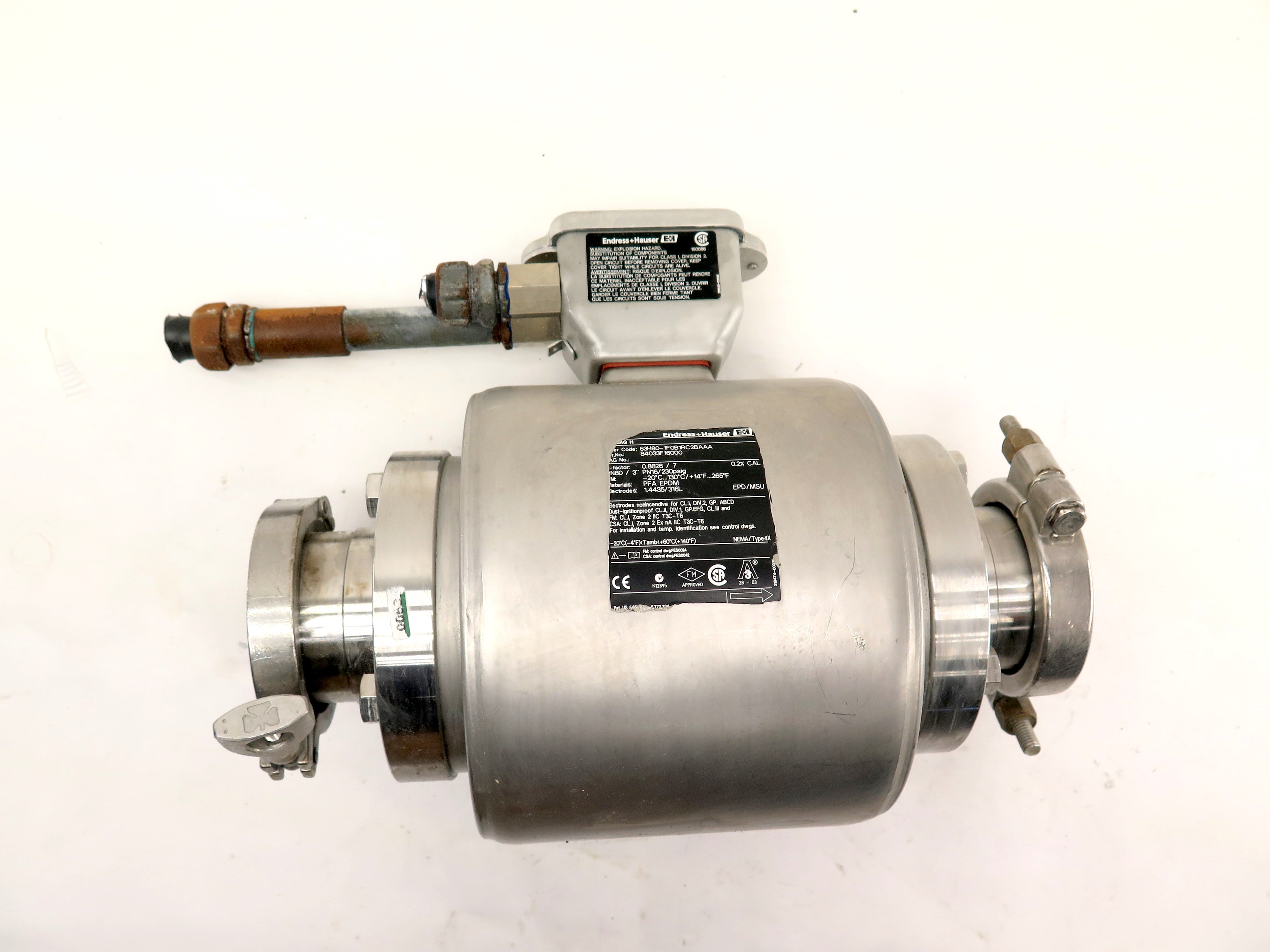 Endress + Hauser 53H80-1F0B1RC2BAAA Flow Meter Stainless 3" - Advance Operations