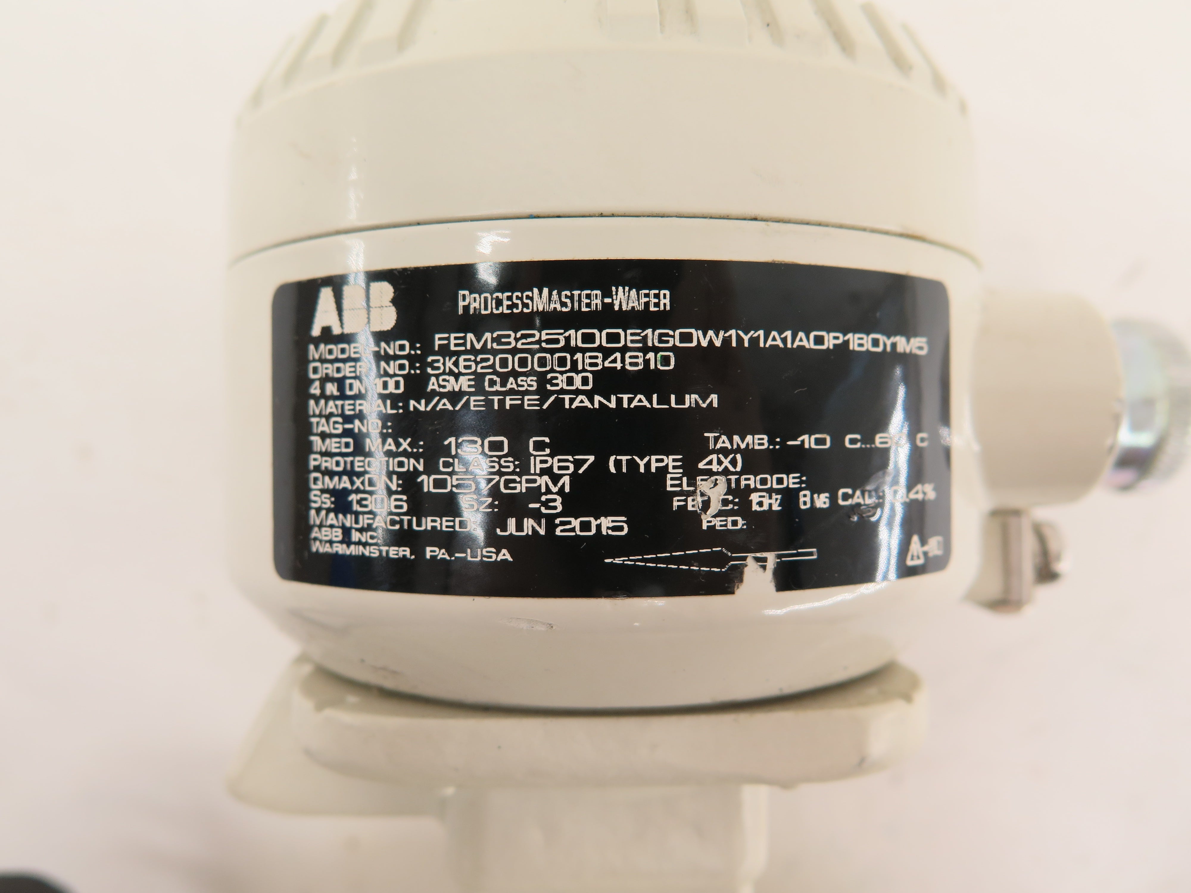 ABB FEM325100E1G0W1Y1A1A0P1B0Y1M5 Electro Magnetic Flow Meter 4" - Advance Operations