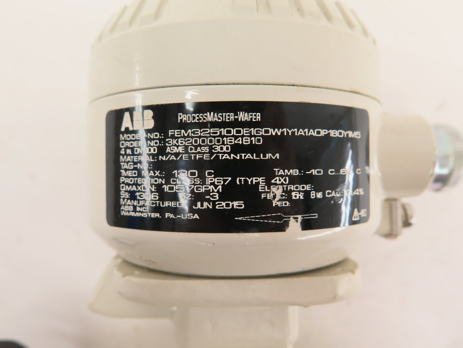 ABB FEM325100E1G0W1Y1A1A0P1B0Y1M5 Electro Magnetic Flow Meter 4" - Advance Operations