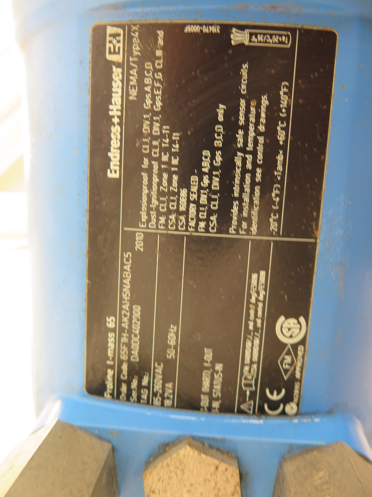 Endress + Hauser 65F1H-AK2AH5NABAC5 Proline T-Mass 65 Thermal Mass Flow Meter - Advance Operations