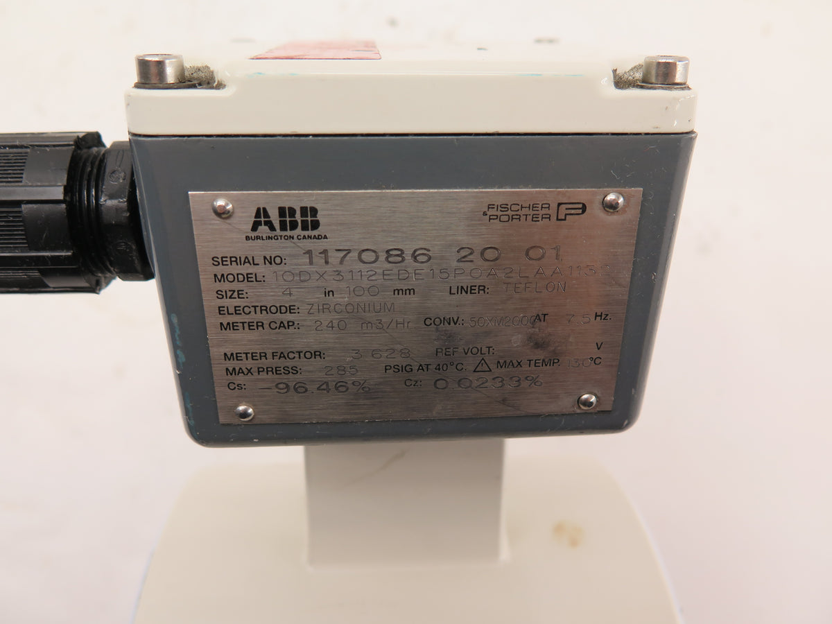 ABB / Porter Fischer 10DX3112EDE15P0A2LAA1132 Flow Meter 4" - Advance Operations