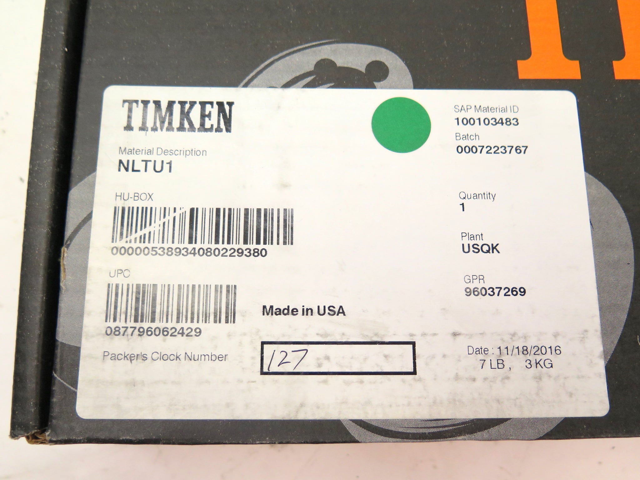 Timken / Fafnir NLTU1 TakeUp Frame Side Mount Advance Operations