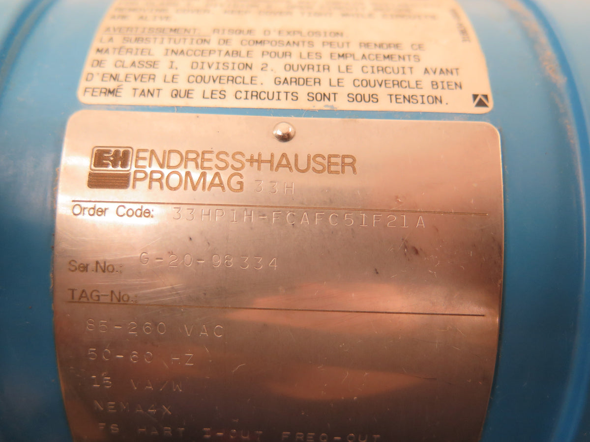 Endress + Hauser 33HP1H-FCAFC51F21A Promag 33H Flow Meter Transmitter - Advance Operations