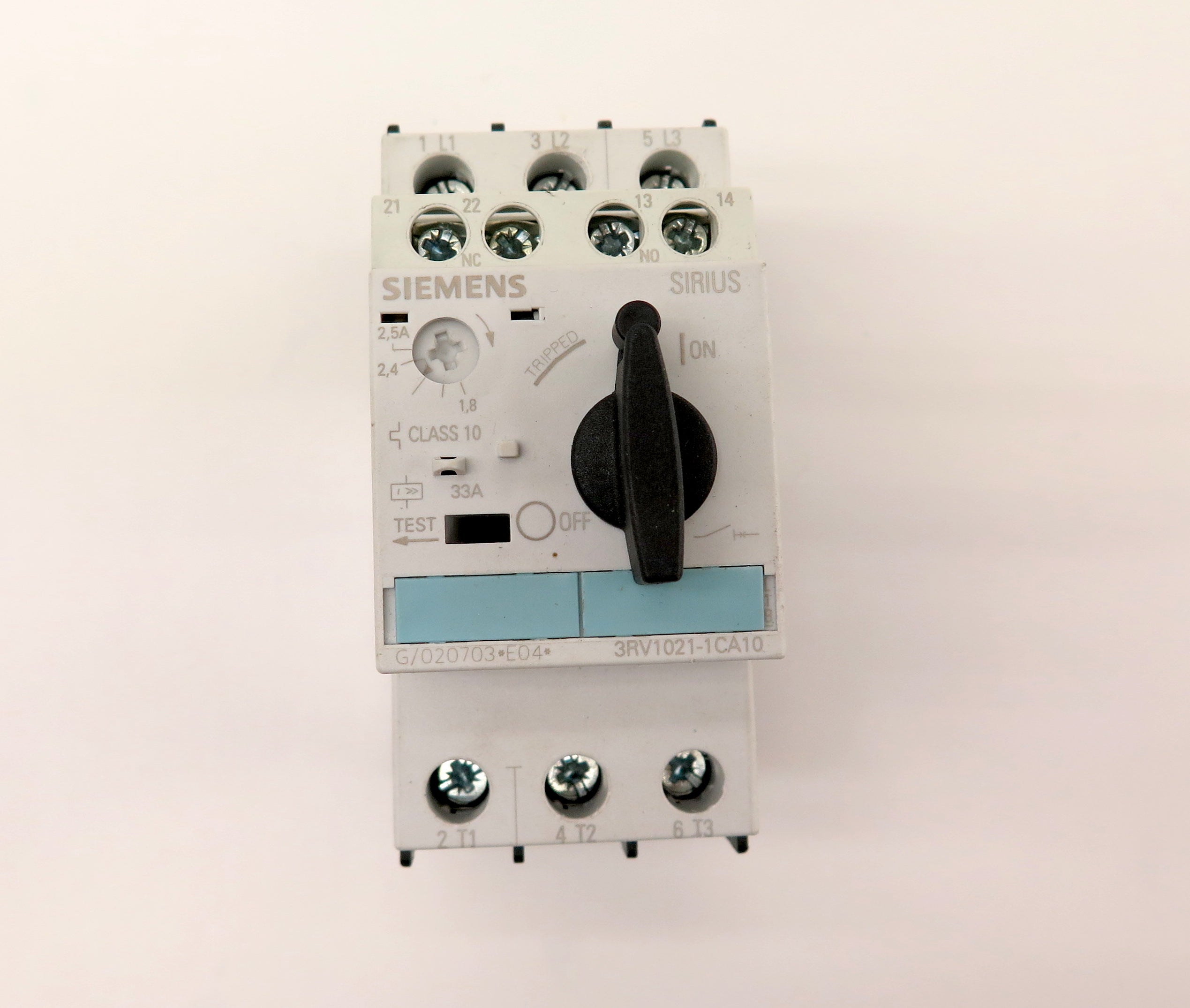 Siemens 3RV1021-1CA10 Sirius Manual Motor Starter - Advance Operations