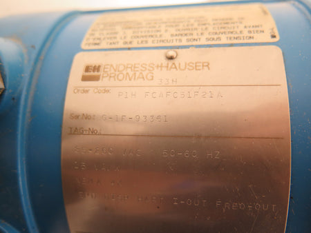 Endress + Hauser P1HFCAFC51F21A Transmitter 85-260Vac 50-60Hz 15VA/X - Advance Operations
