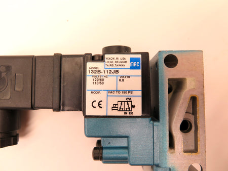 MAC 132B-112JB 120Vac VAC TO 150Psi Pneumatic Solenoid Valve - Advance Operations
