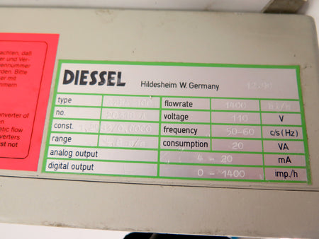 Diessel IZMA 100 Metering System 1400HL/H - Advance Operations