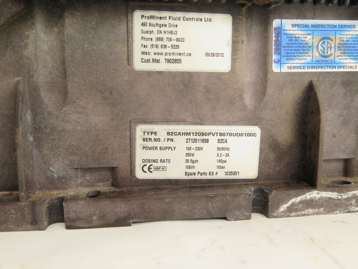 ProMinent S2CA / S2CAHM12090PVTS070UD0100C Motor Driven Metering Pump - Advance Operations