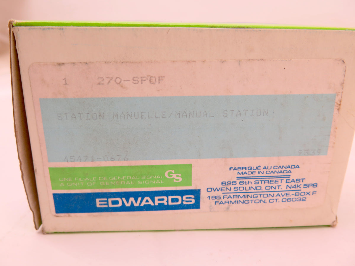 Edwards 270-SPO F (FRENCH VERSION) General Signal Alarm Station - Advance Operations