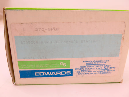Edwards 270-SPO F (FRENCH VERSION) General Signal Alarm Station - Advance Operations