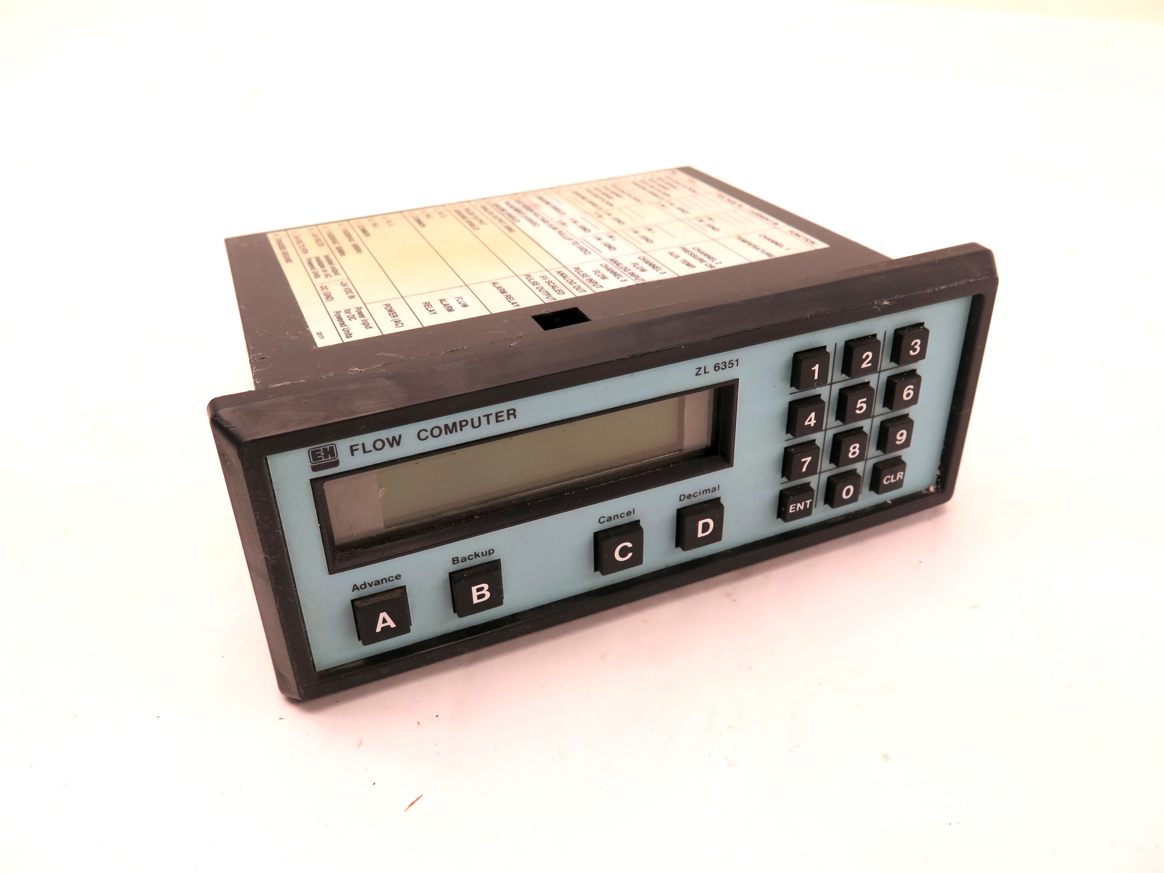 Endress + Hauser ZL 6351 Flow Computer / Controller ES548ABL - Advance Operations