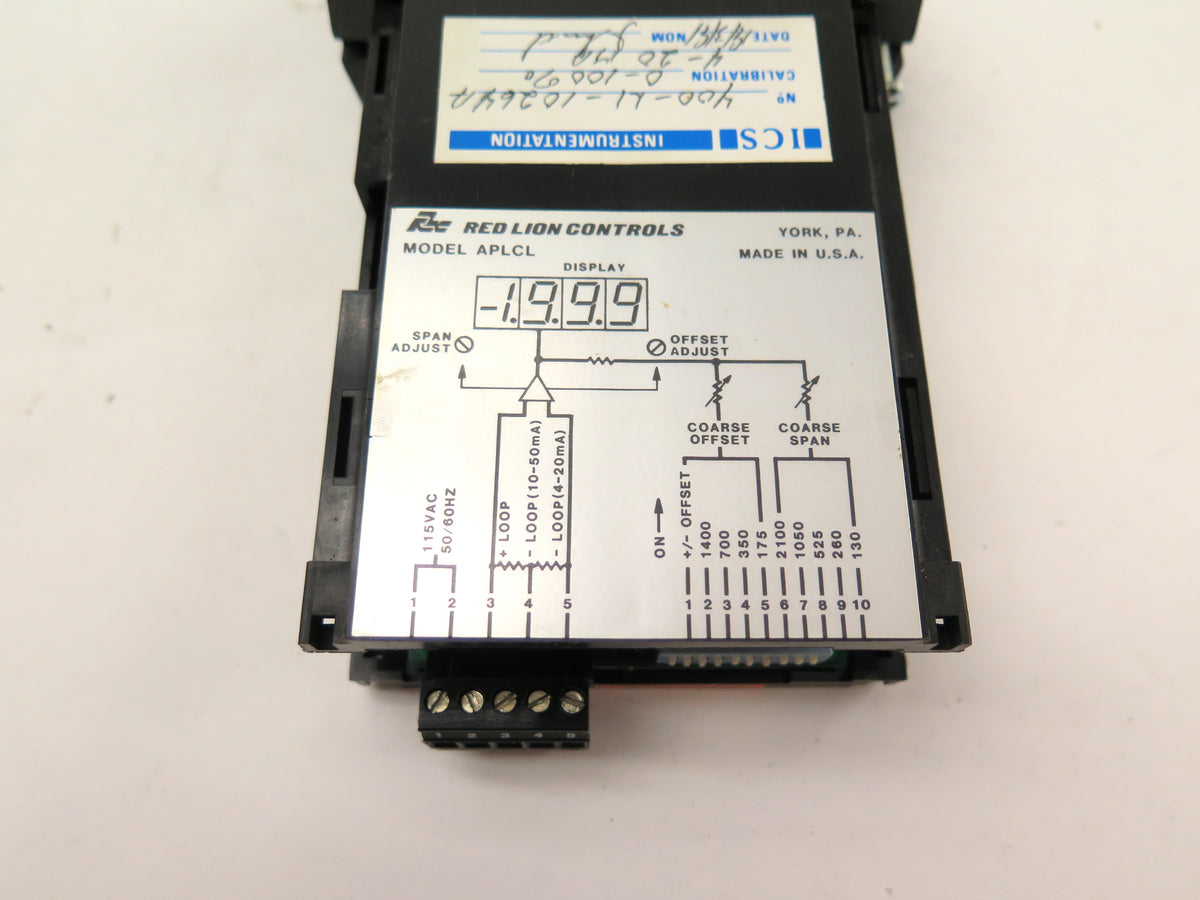 Red Lion Controls APLCL400 Current Loop Indicator - Advance Operations