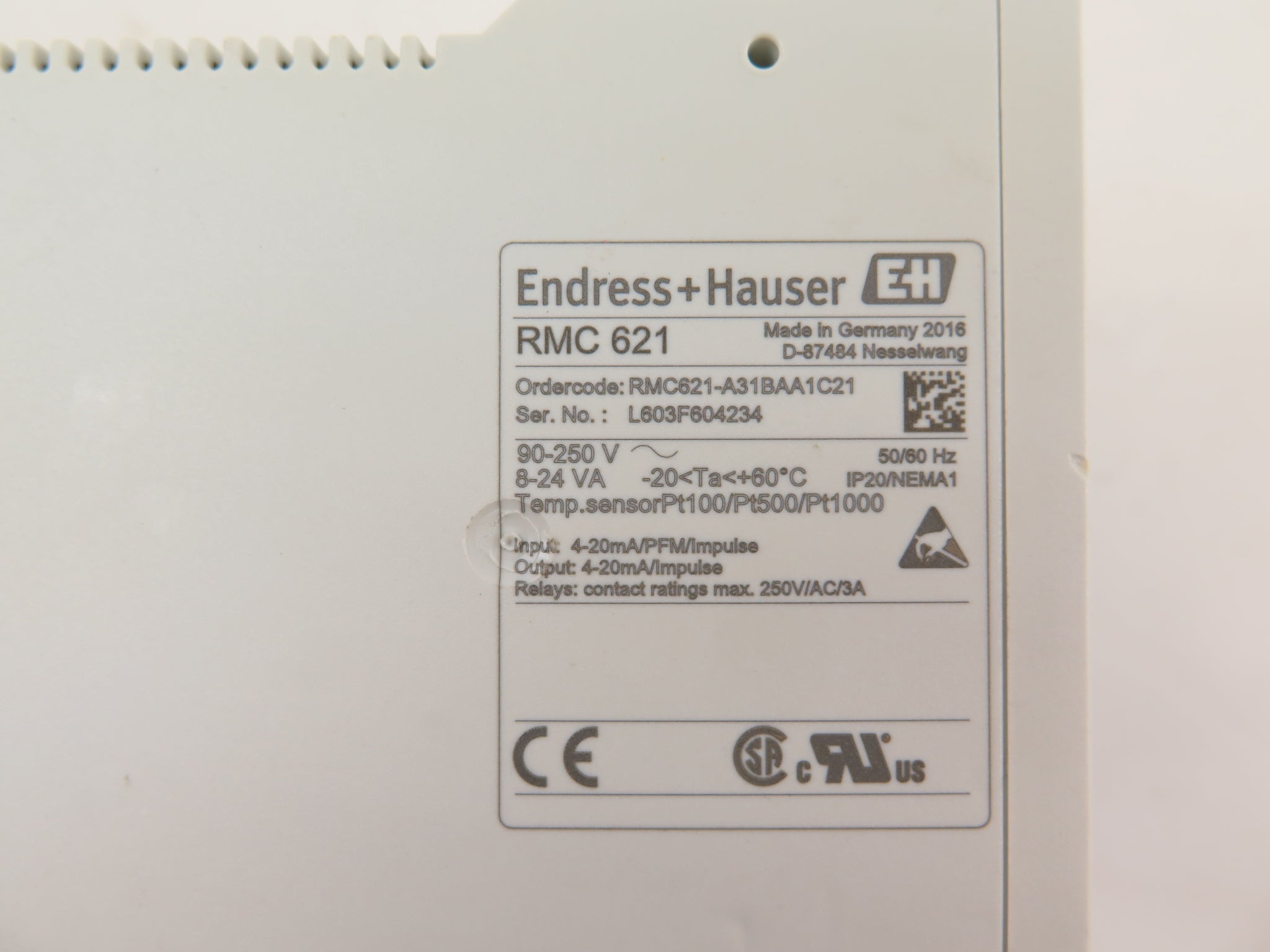 Endress + Hauser RMC621-A31BAA1C21 Flow And Energy Manager – Advance ...