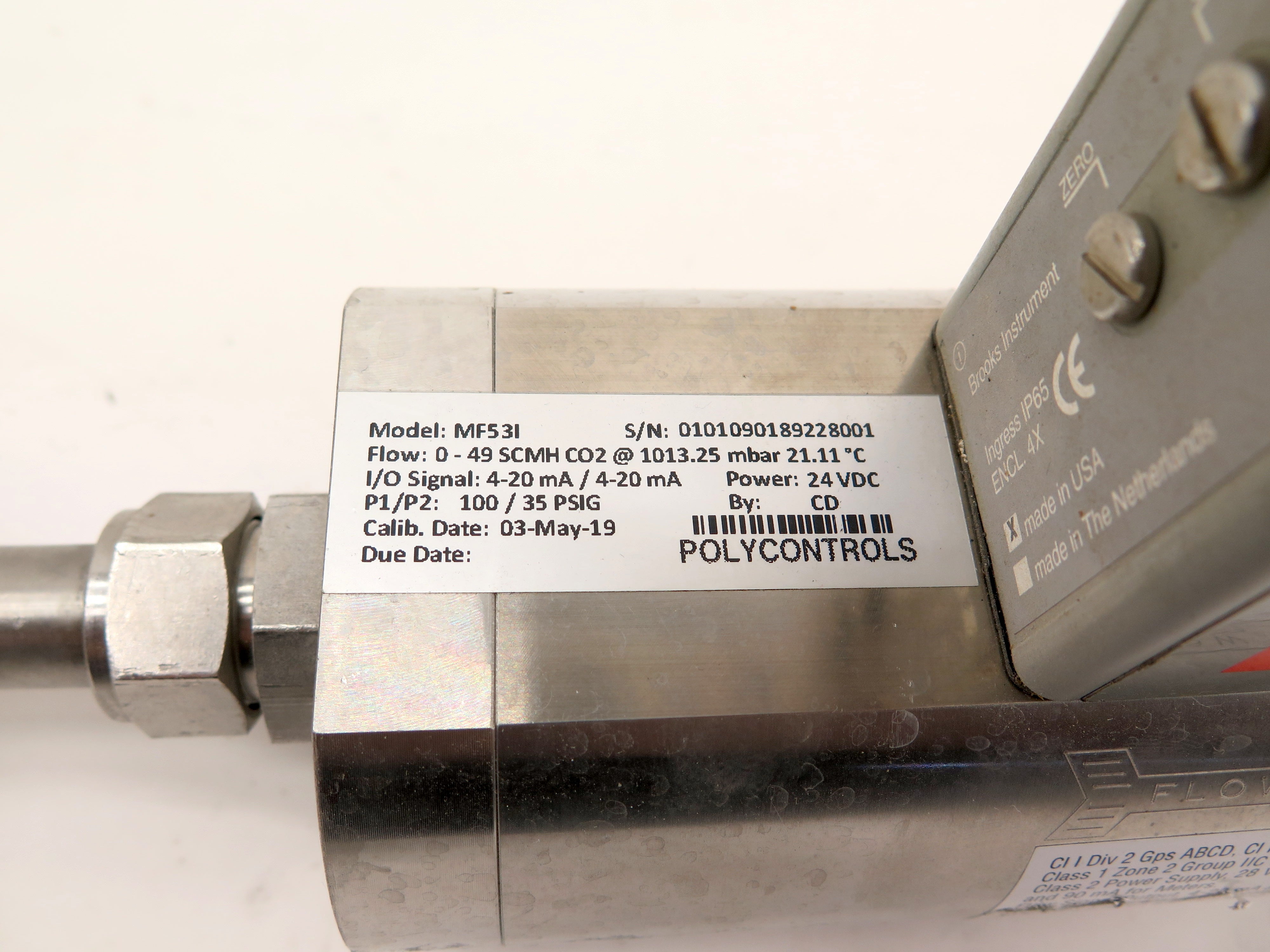 Brooks MF53I / MF53IAHB1D1D30A Mass Flow Meter - Advance Operations