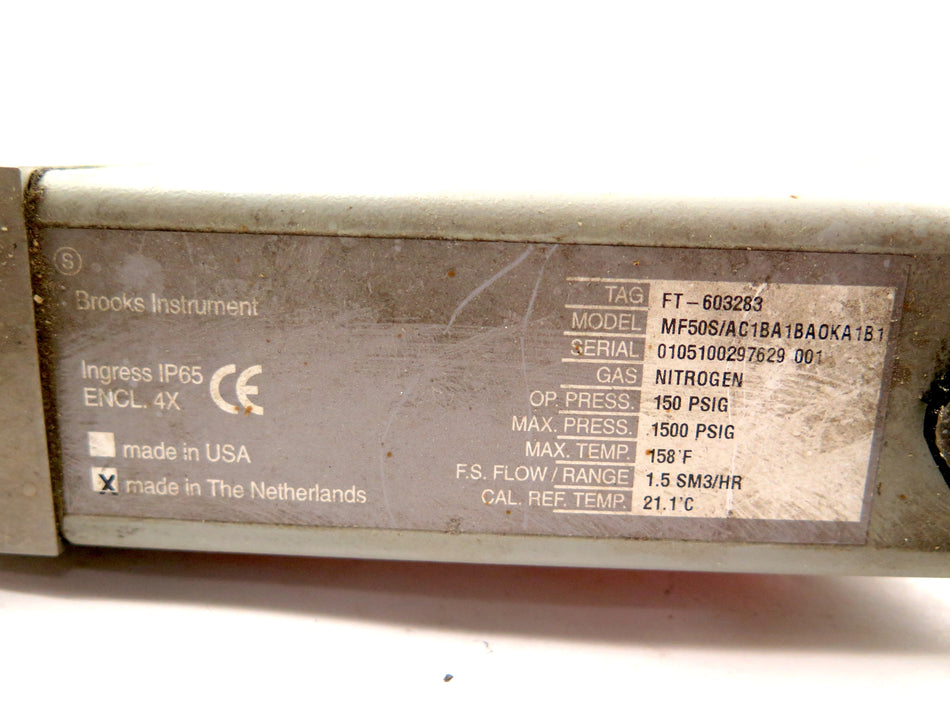 Brooks MF50S/AC1BA1BAOKA1B1 Smart Mass Flow Meter - Advance Operations