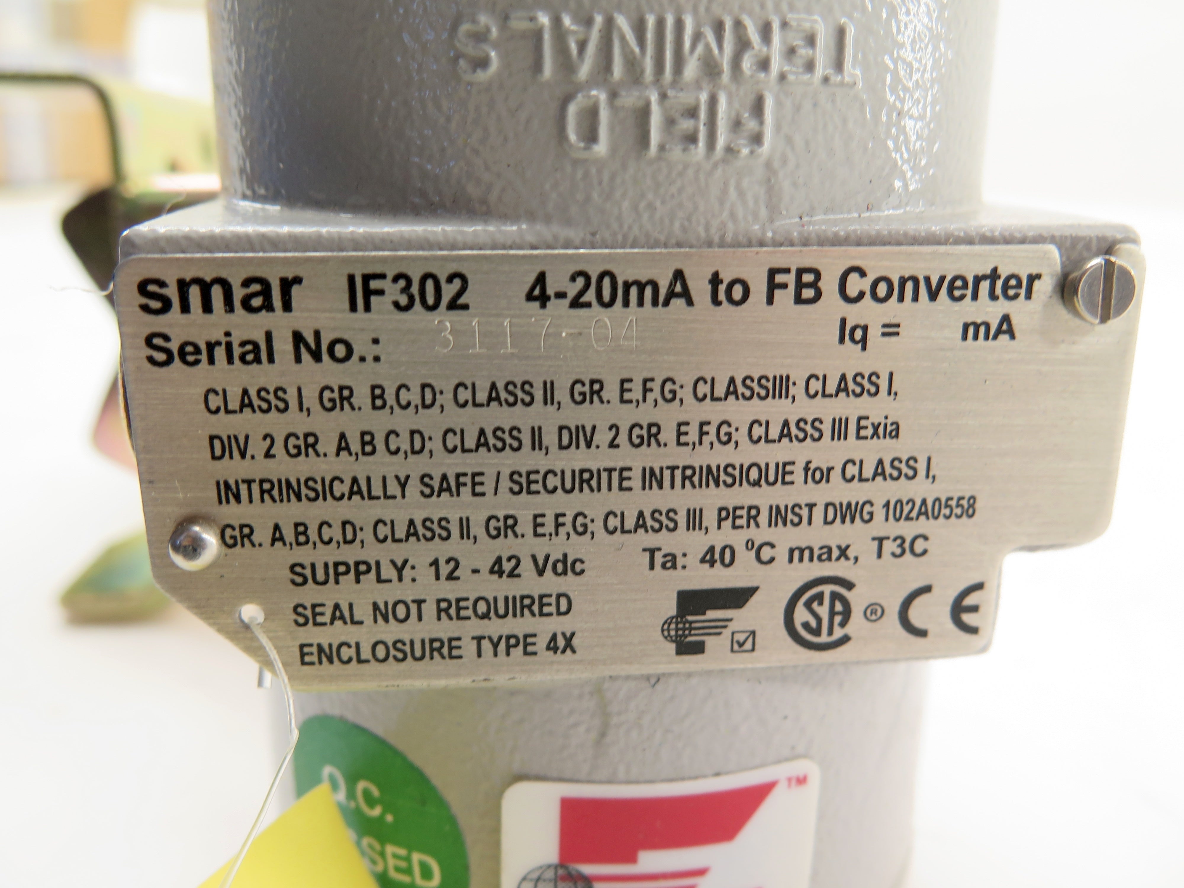 SMAR IF302 4-20mA to FB Converter - Advance Operations
