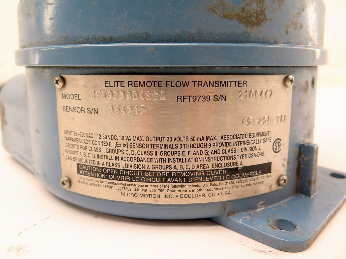 Micro Motion RFT9739D4SCA Elite Remote Flow Transmitter - Advance Operations