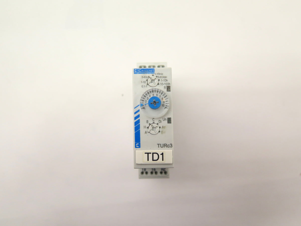 Crouzet 88865503 / TURc3 MULTIFUNCTION TIMER DIN RAIL SPDT 8A 12-240 VAC/DC - Advance Operations