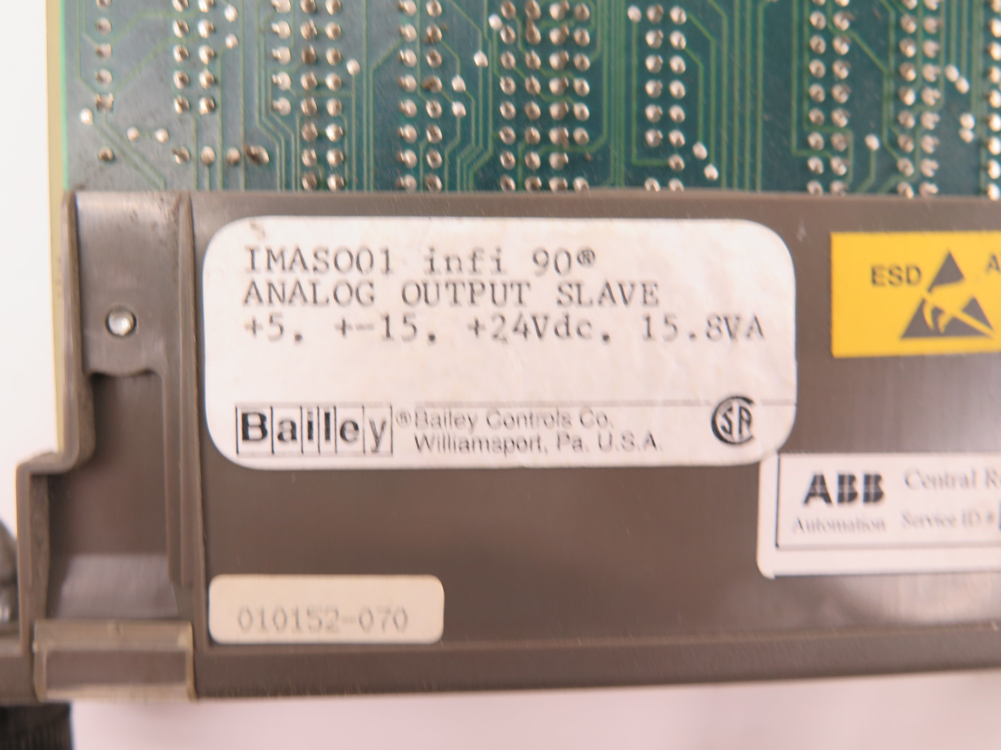 ABB / Bailey IMAS001 Analog Output Slave Module - Advance Operations