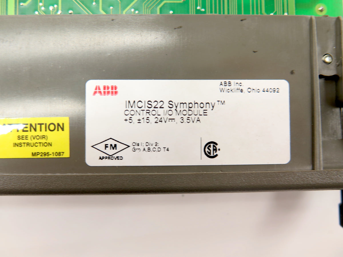 ABB / Bailey IMCIS22 Symphony Control I/O Module - Advance Operations