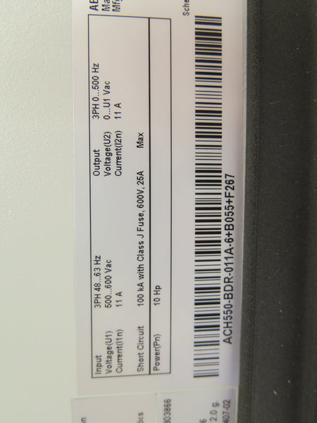 ABB ACH550-BDR-011A-6+B055+F267 Hvac AC Drive 10HP 500-600Vac 11A - Advance Operations