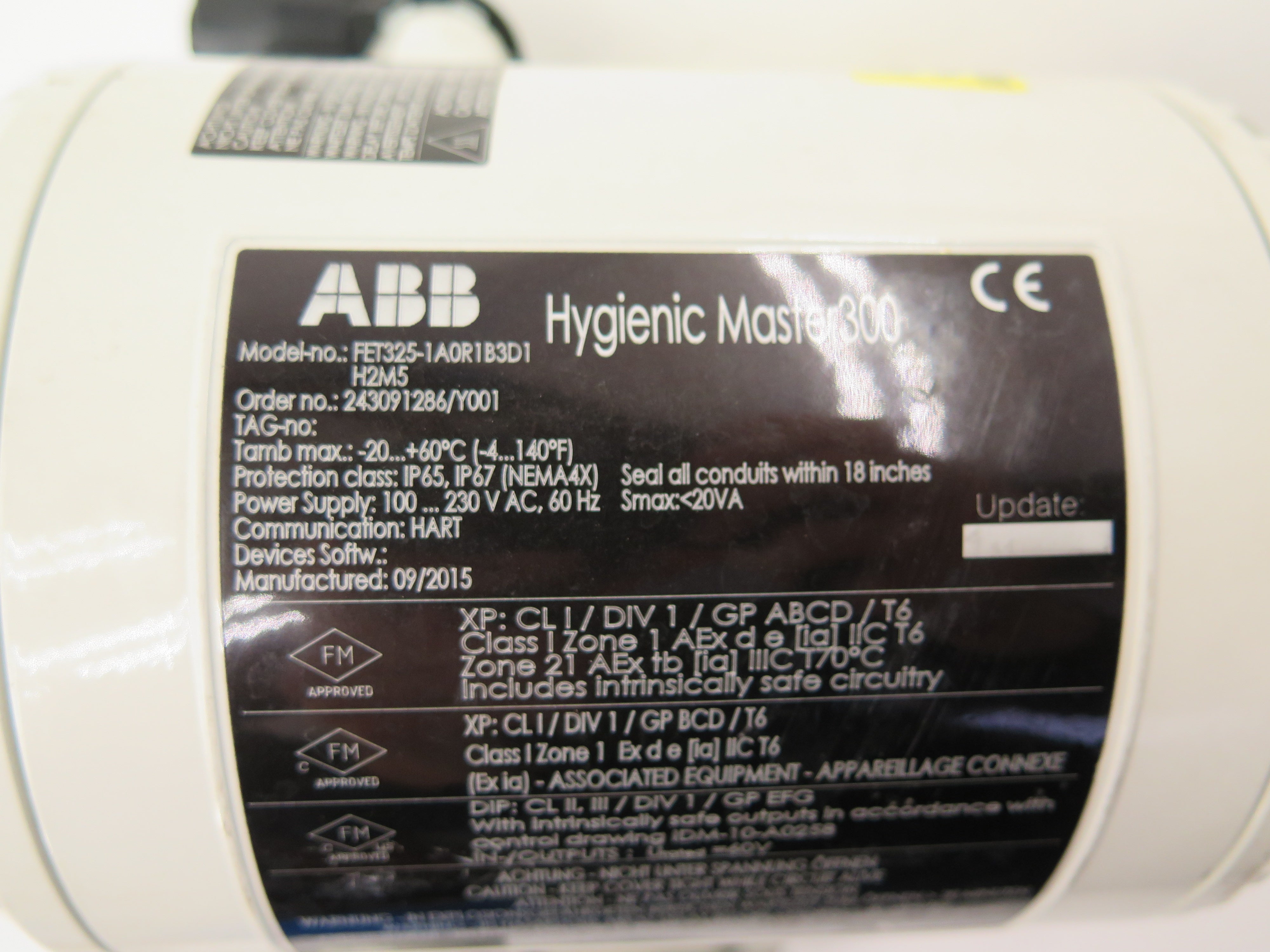 ABB FET325-1A0R1B3D1 H2M5 Hygienic Master300 Transmitter - Advance Operations