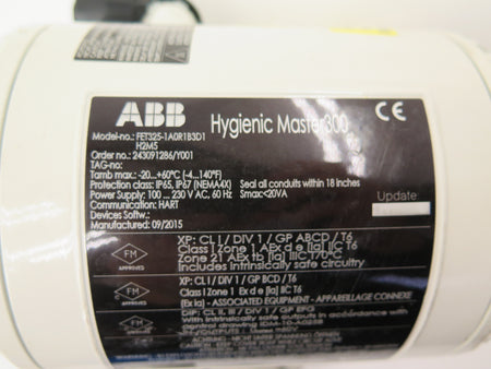 ABB FET325-1A0R1B3D1 H2M5 Hygienic Master300 Transmitter - Advance Operations