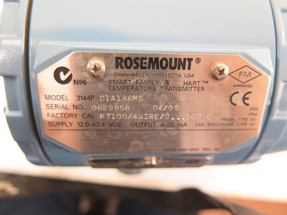 Rosemount 3144P D1A1K6M5 Smart Family Hart Temperature Transmitter - Advance Operations