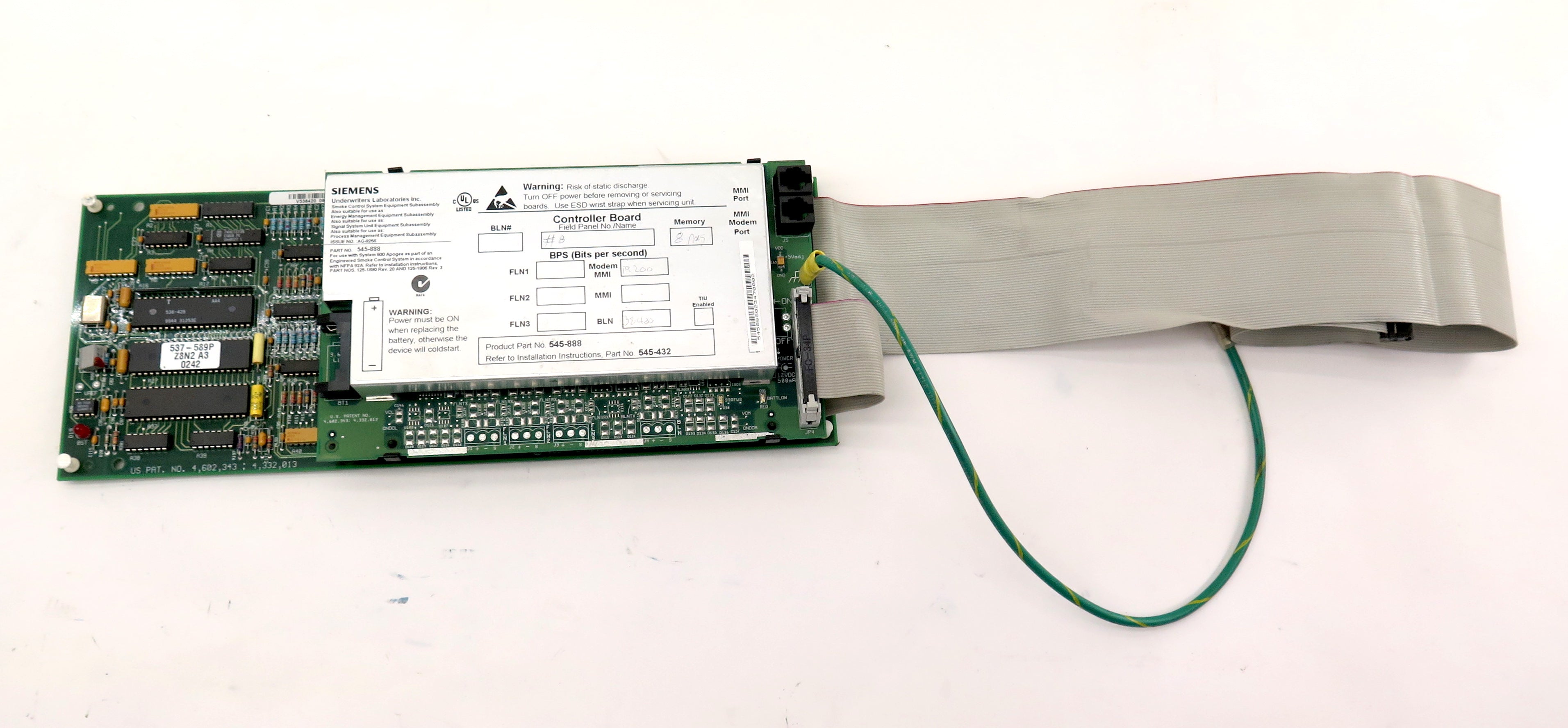 Siemens 545-888 SCU Controller Board 545-432 - Advance Operations
