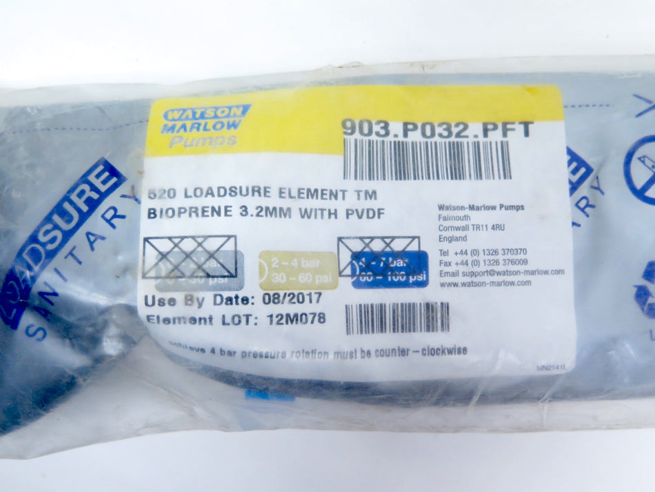 Watson Marlow 903.P032.PFT 520 Loadsure Element TM Bioprene 3.2mm With PVDF - Advance Operations