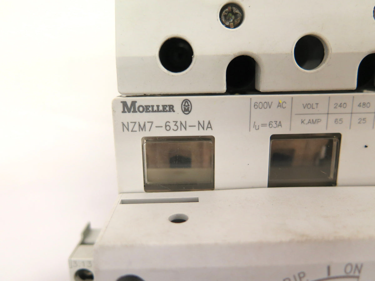 Moeller NZMZ-63N-NA Circuit Breaker & DA0V-NZM7 - Advance Operations