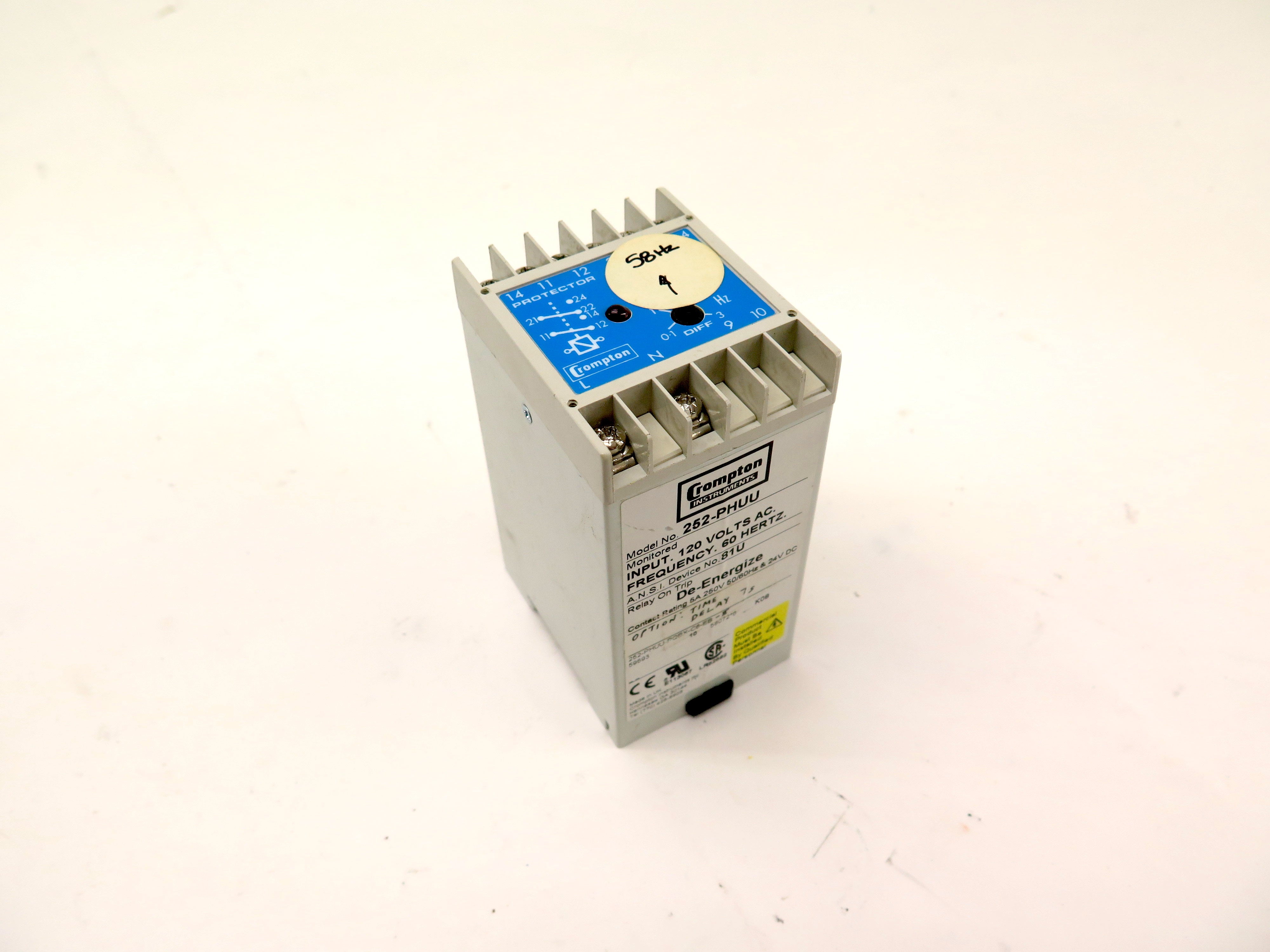 Crompton 252-PHUU Protector Relay 120V - Advance Operations