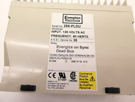 Crompton 252-PHUU Protector Relay 120V - Advance Operations