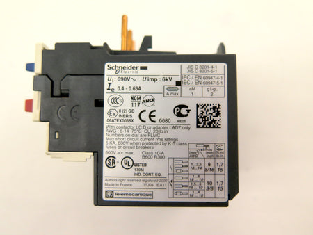 Schneider LRD 04 Overload Relay - Advance Operations
