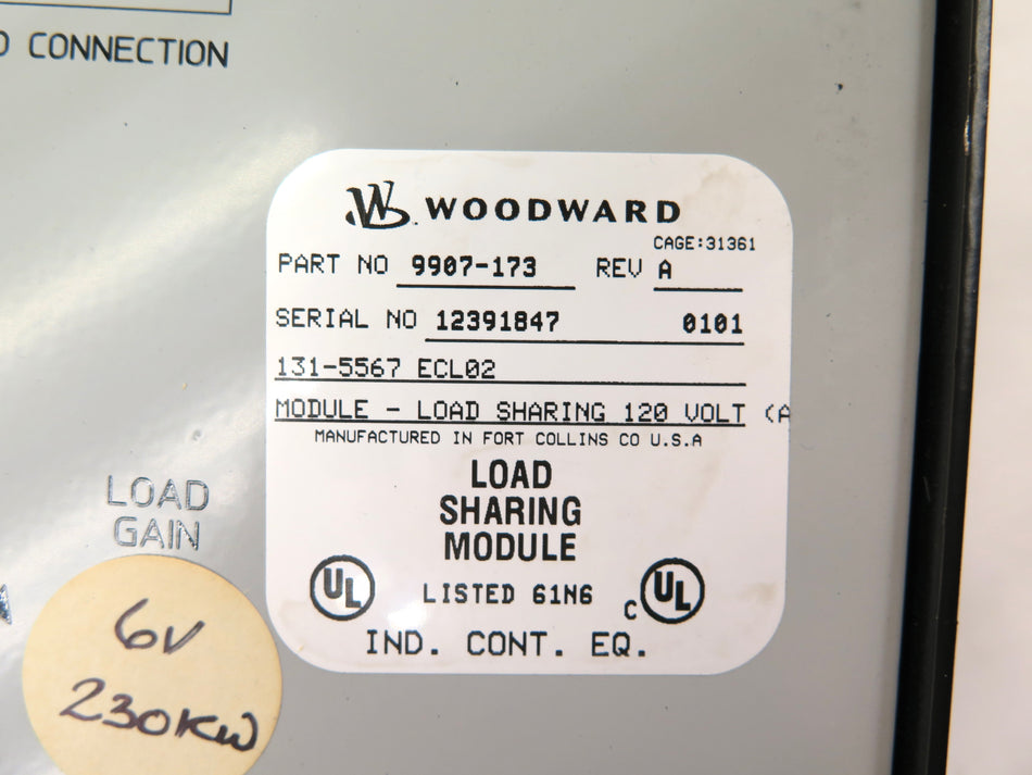 Woodward 9907-173 Load Sharing Module 120V - Advance Operations