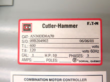 Load image into Gallery viewer, Cutler-Hammer 2A92907G31 / AN30DD0A70 10HP Combination Motor Controller GRANBY - Advance Operations
