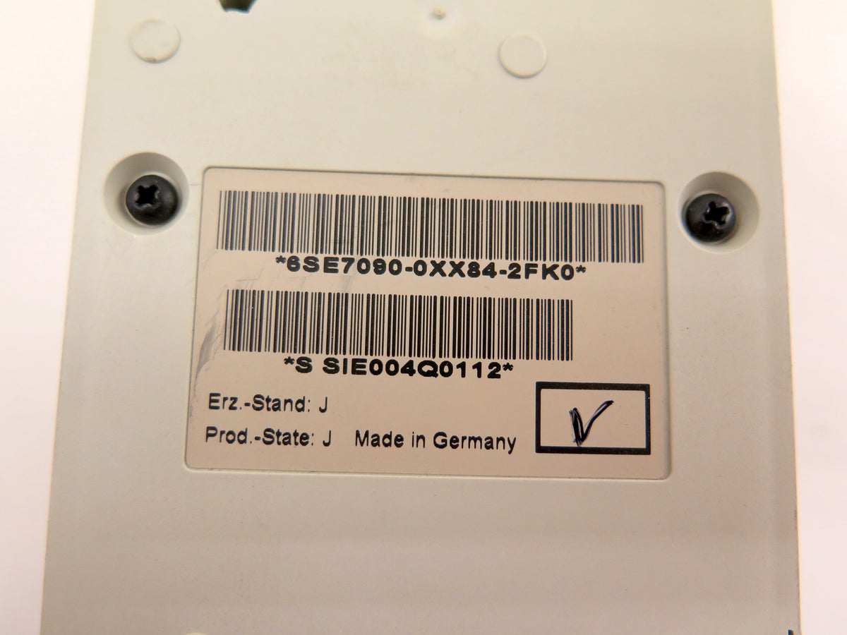Siemens 6SE7090-0XX84-2FK0 Inverter Operator Panel - Advance Operations