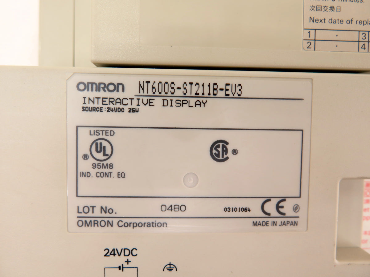 Omron NT600S-ST211B-EV3 Interactive Display HMI Module 24VDC - Advance Operations