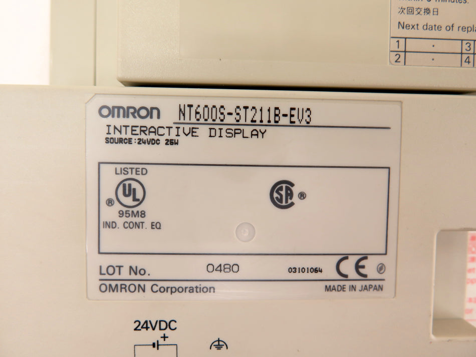 Omron NT600S-ST211B-EV3 Interactive Display HMI Module 24VDC - Advance Operations