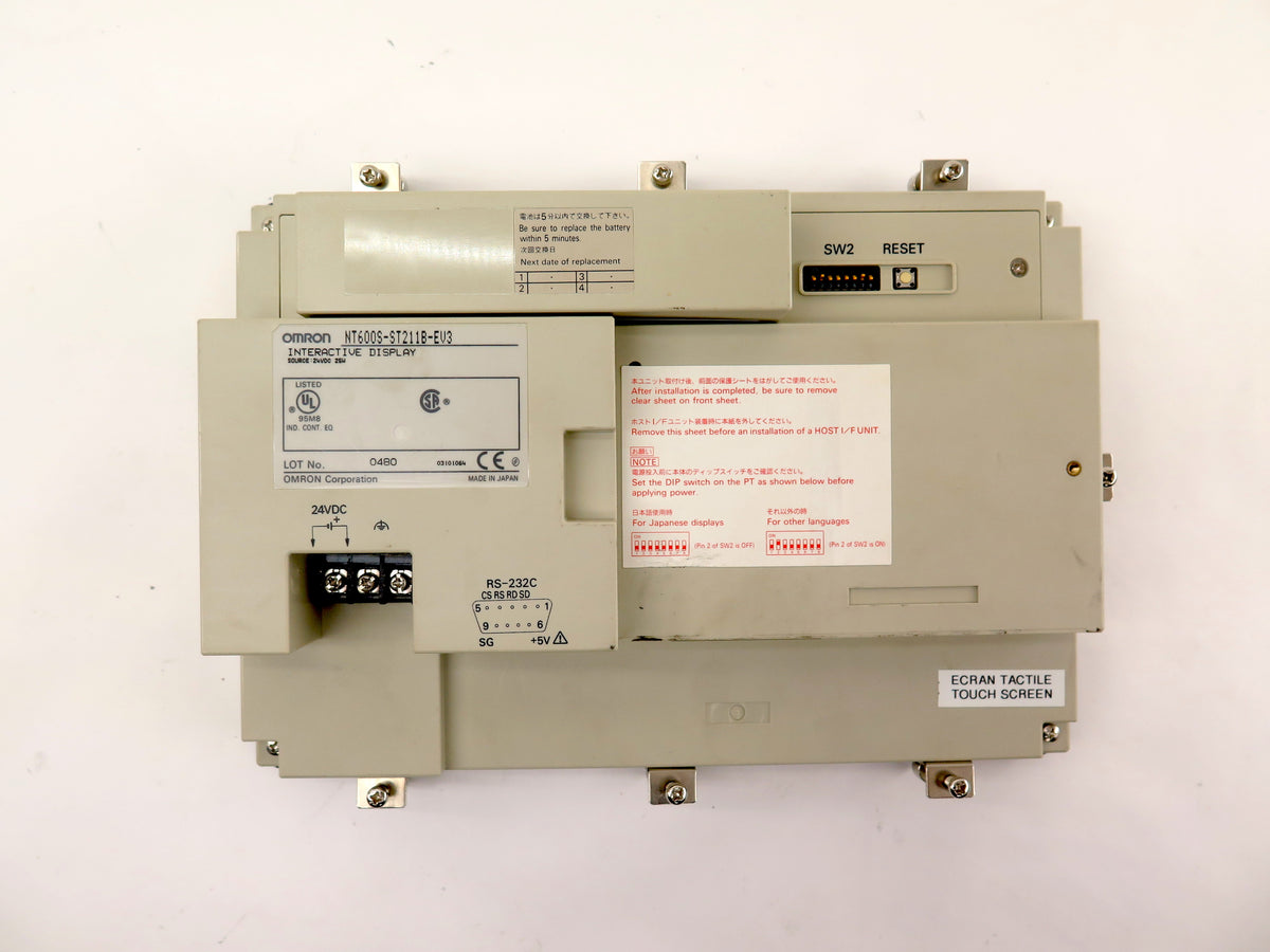 Omron NT600S-ST211B-EV3 Interactive Display HMI Module 24VDC - Advance Operations
