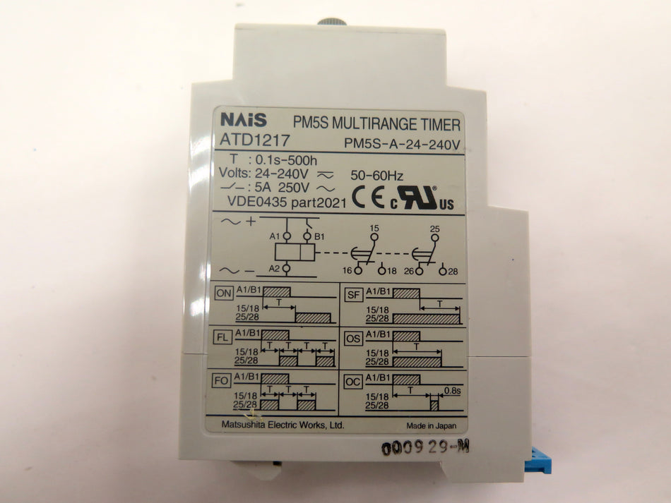 Nais ATD1217 Multirange Timer PM5S - Advance Operations