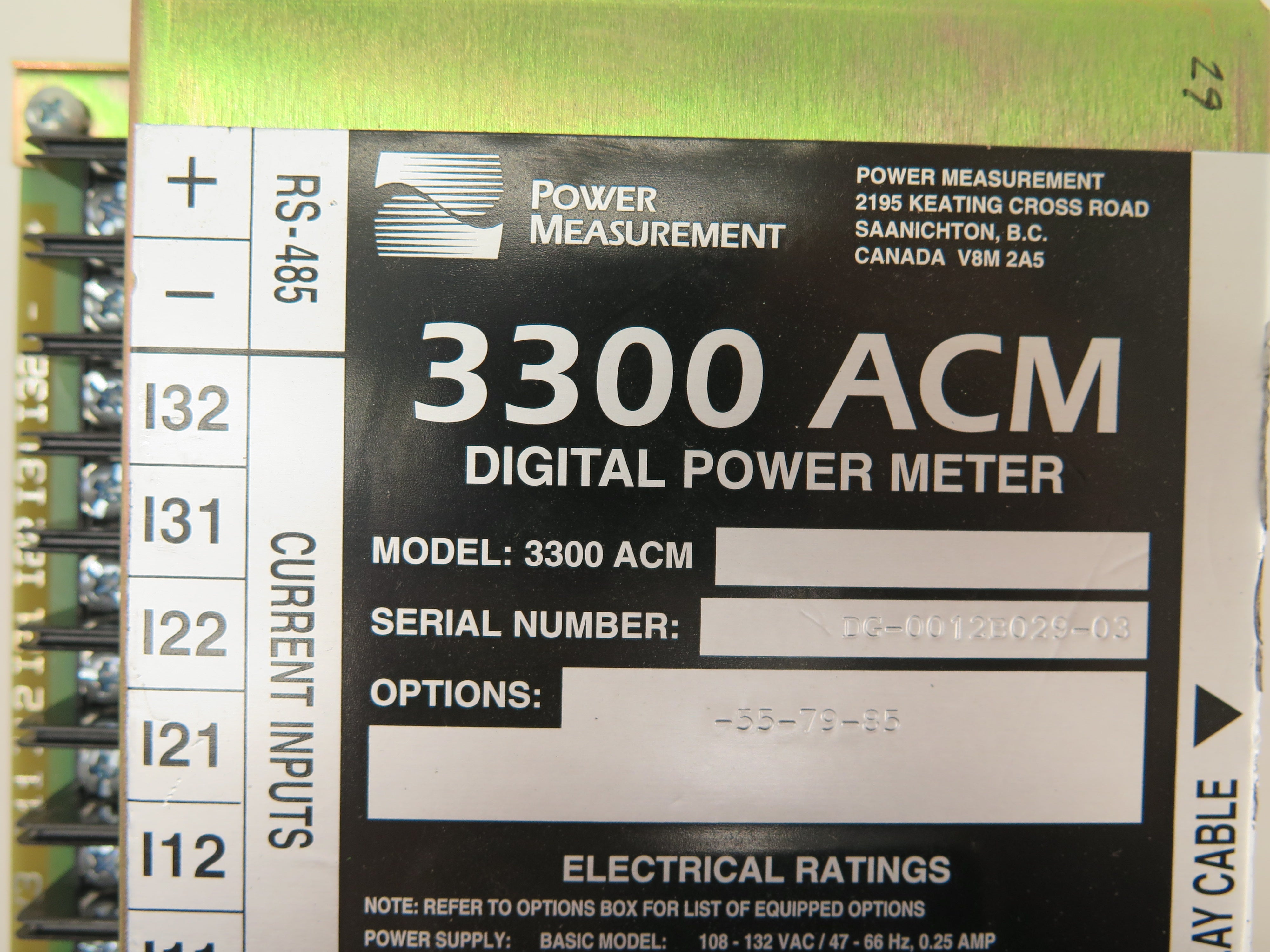 Power Measurement 3300 ACM Digital Power Meter Module - Advance Operations