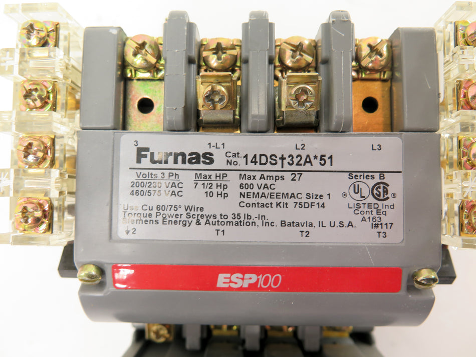 Furnas 14DS+32A*51 Starter Size 1 & 48ASB3M10 0.75 to 3A Overload 120V coil - Advance Operations