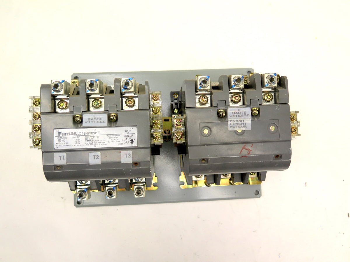 Furnas / Siemens 43HP32A*E Reversing Contactor Size 3 50HP Max 90A - Advance Operations