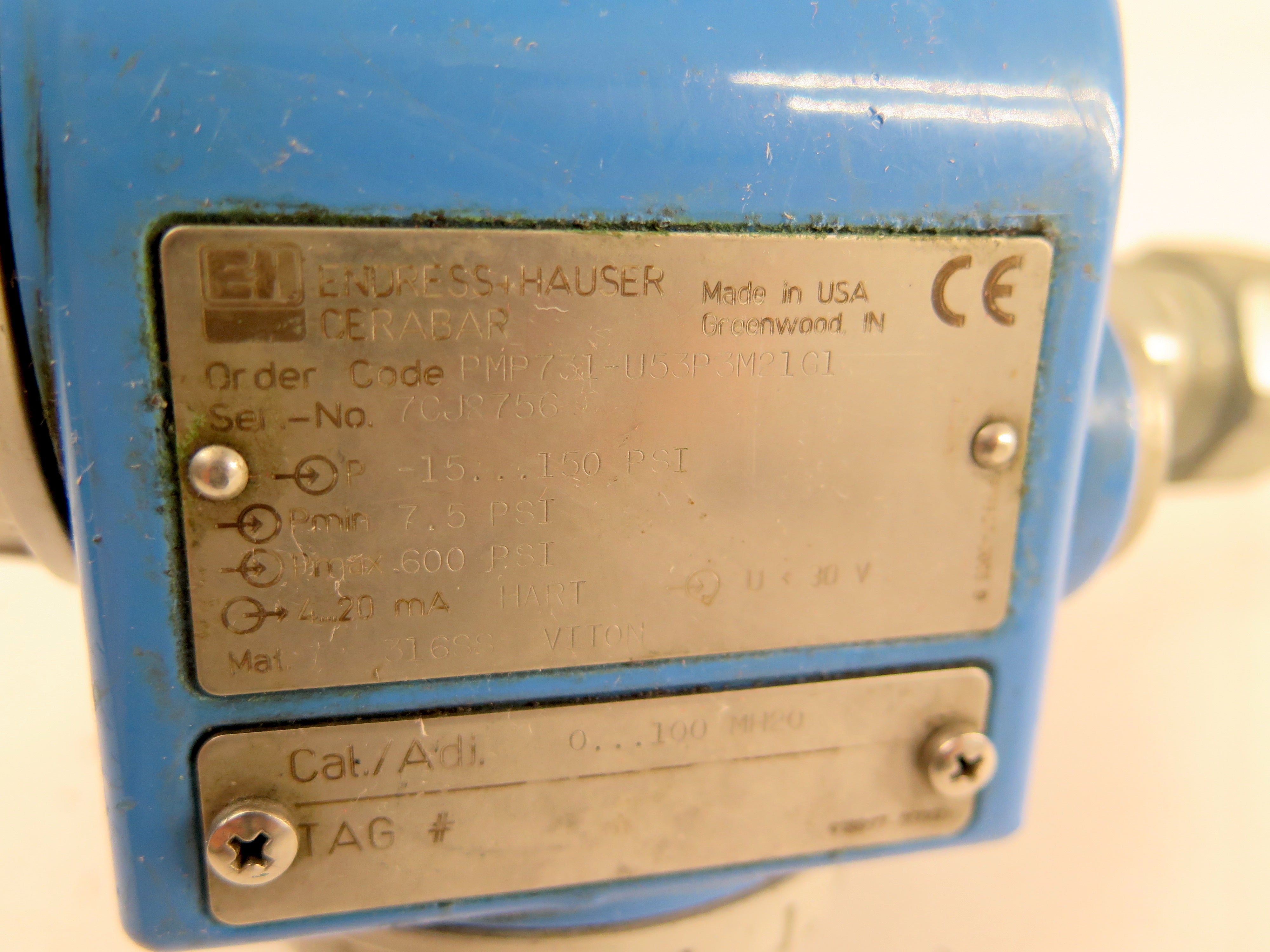 Endress + Hauser PMP731-U53P3M21G1 Pressure Transmitter - Advance Operations