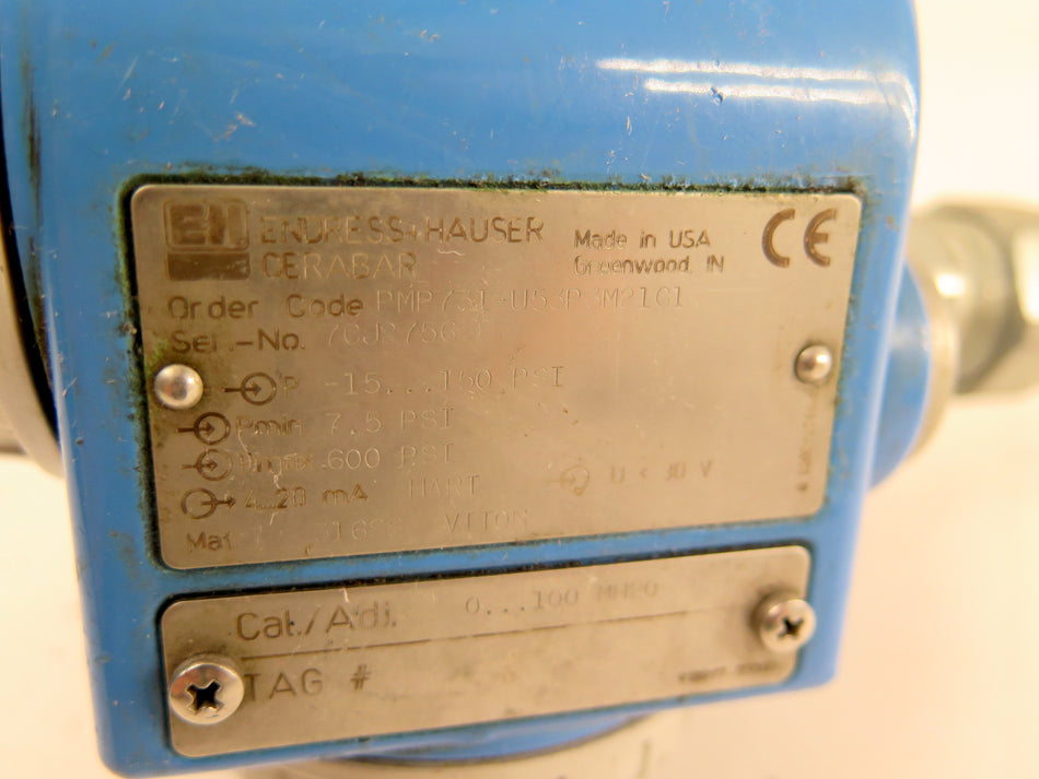 Endress + Hauser PMP731-U53P3M21G1 Pressure Transmitter - Advance Operations