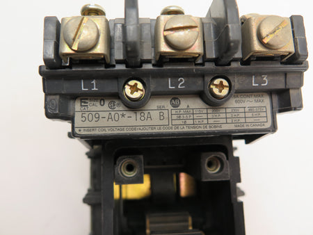Allen-Bradley 509-A0*-18A SER.B Starter Size 1 - Advance Operations