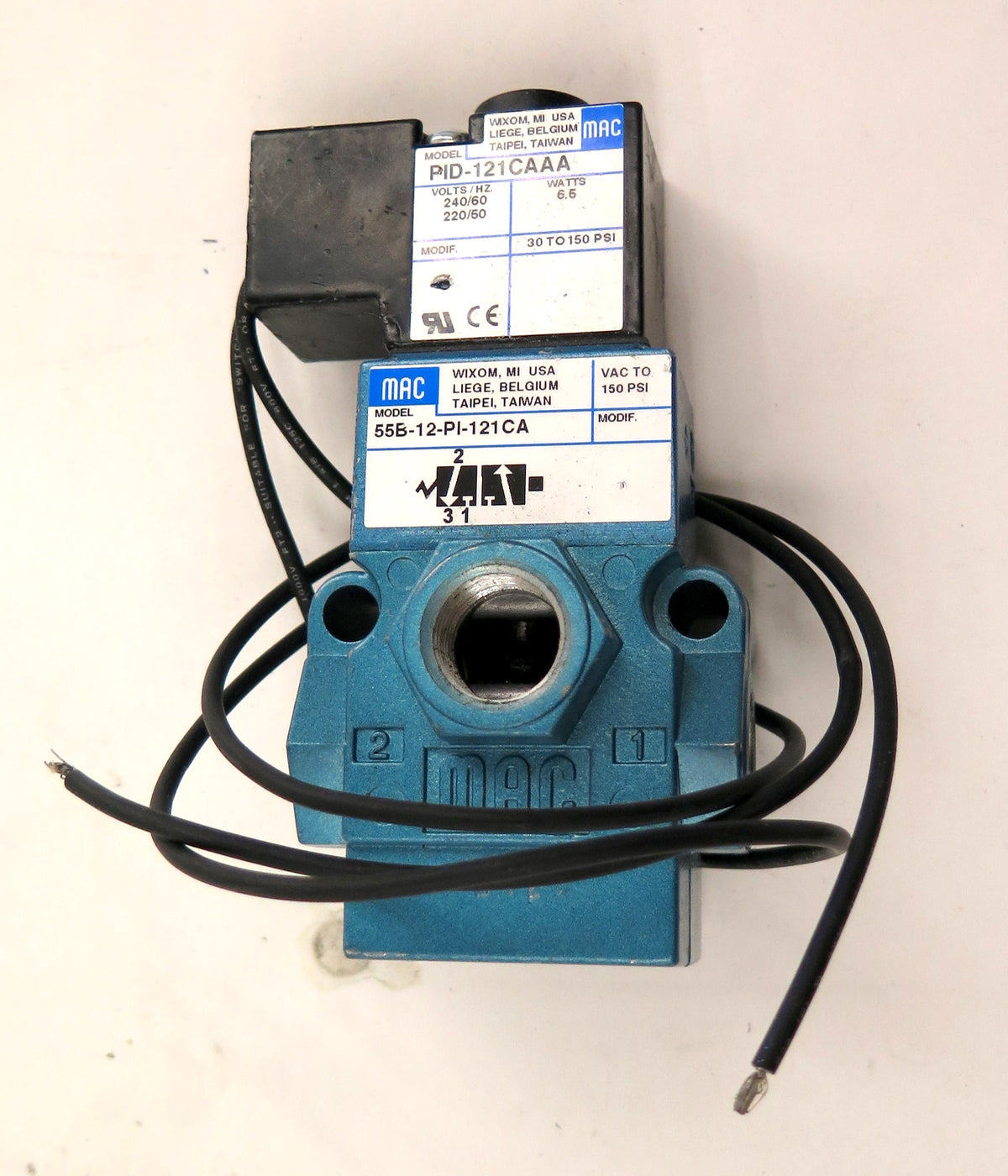 MAC 55B-12-PI-121CA Solenoid Valve & PID-121CAAA Solenoid - Advance Operations