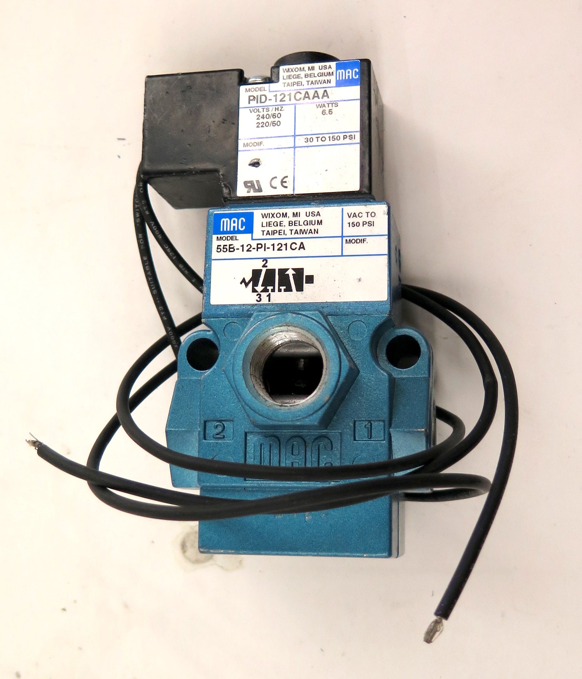 MAC 55B-12-PI-121CA Solenoid Valve & PID-121CAAA Solenoid - Advance Operations