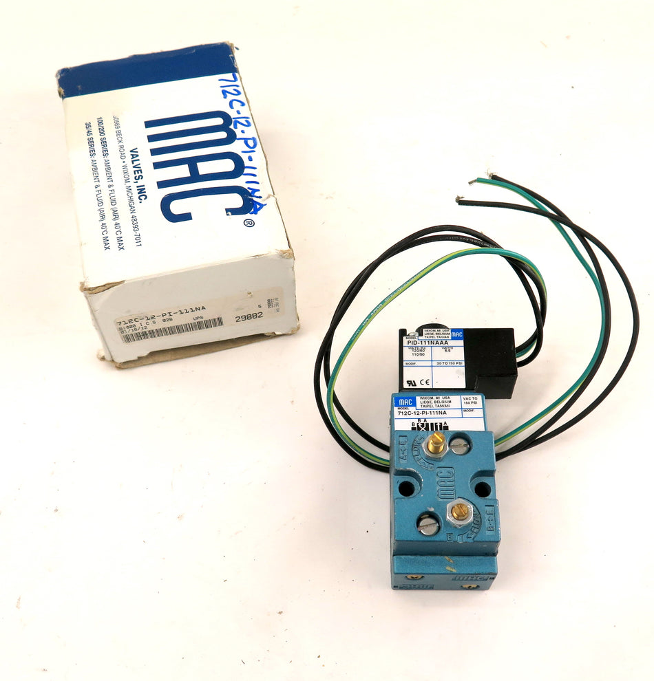 MAC 712C-12-PI-111NA Solenoid Valve & PID-111NAAA Solenoid - Advance Operations